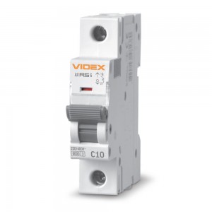 Автоматичний вимикач RS6 1п 10А 6кА С VIDEX RESIST