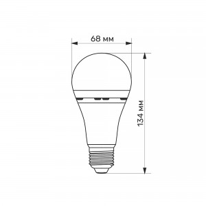 LED лампа акумуляторна TITANUM A68 9W E27 4000K 220V