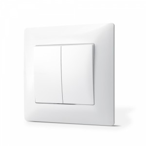 Вимикач двоклавішний білий TITANUM STANDARD