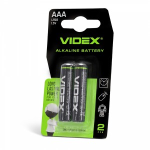 Батарейка лужна Videx LR03/AAA 2шт SMALL BLISTER