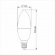 LED лампа TITANUM C37 6W E14 4100K