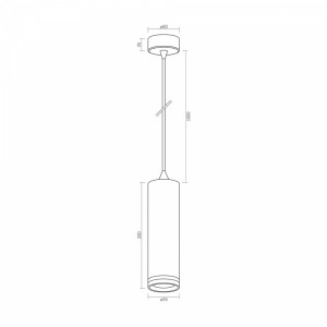 Світильник VIDEX під лампу GU10 SPF05D підвісний чорний