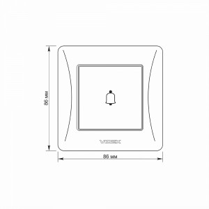 Кнопка дзвінка чорний графіт VIDEX BINERA