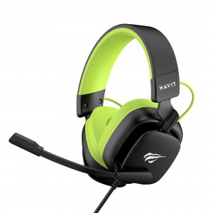 Ігрові навушники з мікрофоном HAVIT H2048U Black+Green Plug USB 7.1