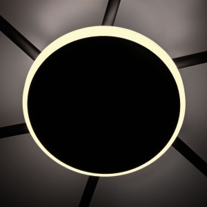 Світильник VIDEX під лампу 3xGX53 накладний з підсвіткою чорний VL-SPF20B-BB