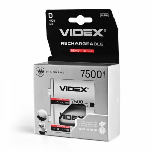 Акумулятори Videx HR20/D 7500mAh double blister/2шт