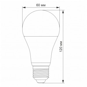 LED лампа VIDEX  A65e 15W E27 3000K