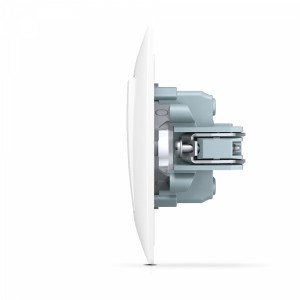 Вимикач одноклавішний прохідний білий TITANUM STANDARD