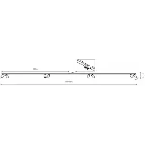 Спот-система Nowodvorski 7696 MONO VIII 2X200 WHITE/GOLD PL