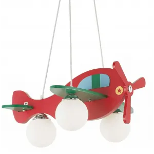 Дитяча люстра Ideal lux Avion-2 SP3 (Rosso/Verde) (136318)