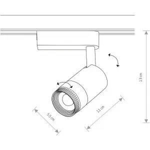 Трековий світильник Nowodvorski 7624 PROFILE ZOOM LED WH 4000K CN