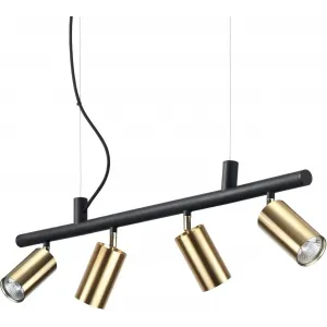 Люстра-підвіс Ideal lux 244624 Dynamite SP4 Nero e Ottone