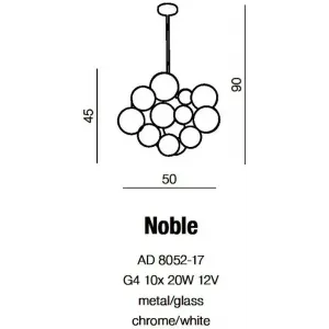 Люстра декоративна Azzardo Noble AD8052-17 (AZ0110)