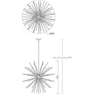 Люстра декоративна Zuma Line Urchin Pendant P0491-09C-F7DY