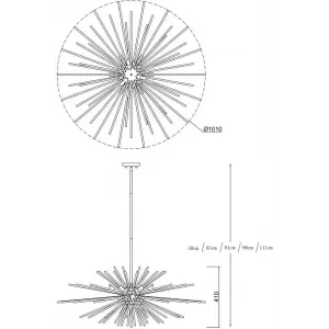 Люстра декоративна Zuma Line Urchin Pendant P0491-09E-F7DY