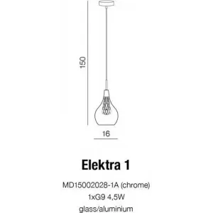 Люстра-підвіс Azzardo Elektra 1 MD15002028-1A (AZ1687)