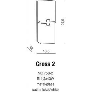 Настінний світильник Azzardo Cross 2 MB758-2 (AZ0085)