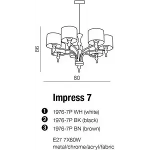 Люстра Azzardo Impress 7 1976-7P-WH (AZ1106)