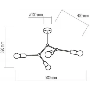 Люстра сучасна стельова TK lighting 2431 Fantasy