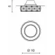 Кришталевий точковий світильник Azzardo Ester 1 DM1000-1-GO (AZ1450)