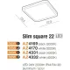 Точковий врізний світильник Azzardo AZ4169 SLIM 22 SQUARE 3000K IP44 BK