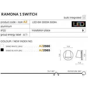 Настінний світильник Azzardo AZ2565 Ramona 1