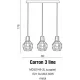 Люстра-підвіс Azzardo Carron 3 line MD50148-3L (AZ2141)