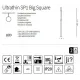 Люстра-підвіс Ideal lux 194172 Ultrathin SP1 Big Square Bianco