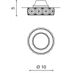 Кришталевий точковий світильник Azzardo Ester 1 DM1000-1-CH (AZ1449)