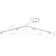 Спот-система Nowodvorski 7702 MONO CORNER VIII 2X200 BLACK/GOLD PL