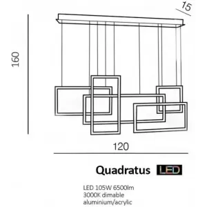 Люстра сучасна Azzardo AZ2850 Quadratus (DXD-142765)
