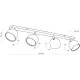 Спот з чотирма лампами TK Lighting ALTEA BLACK 6521