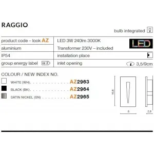 Вбудована підсвітка Azzardo AZ2964 Raggio