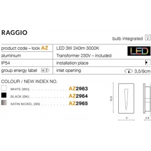 Вбудована підсвітка Azzardo AZ2964 Raggio