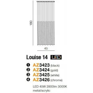 Люстра сучасна Azzardo AZ3425 Louise 14 (white)