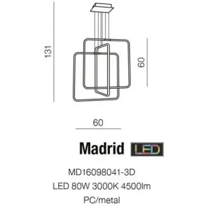 Світильник для ванної AZZARDO AZ5821 SERGIO MIRROR 80 HEATED CCT SWITCH BK
