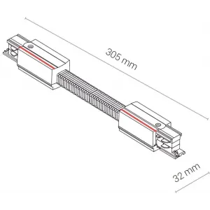 Елемент трекової системи Nowodvorski 8698 CTLS POWER FLEX CONNECTOR WHITE CN