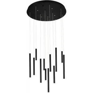 Люстра AZZARDO AZ5744 ILIOS 12 PENDANT 3-STEP DIMM BK