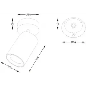 Бра спрямованого світла ZUMA LINE TLS006-BK TORE