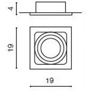 Точковий врізний світильник Azzardo Sisto 1 GM2109-WH (AZ1446)