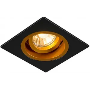 Точковий врізний світильник Zuma Line 92706 Chuck Dl Square Black-Gold