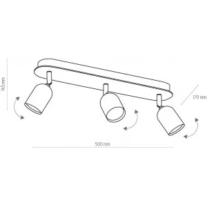 Спот з трьома лампами TK LIGHTING 3292