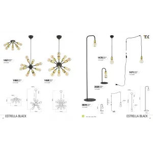 Люстра декоративна TK lighting 1468 Estrella Black