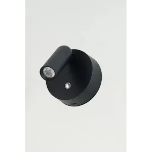 Бра спрямованого світла AZZARDO AZ5630 COMO ROUND DIMM WALL BK