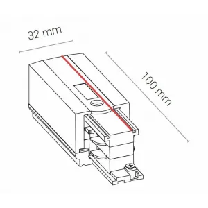 Елемент трекової системи Nowodvorski 8233 CTLS POWER END CAP LEFT BLACK (PE-L) CN