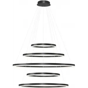 Люстра Azzardo HALO PENDANT 150+120+100+80+60 CCT BK + REMOTE CONTROL AZ5351