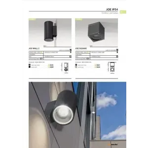 Вулична підсвітка фасаду Azzardo AZ3320 Joe Wall 2 (black)