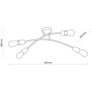 Люстра сучасна стельова TK LIGHTING 4687