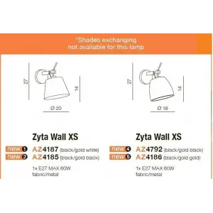 Бра декоративне Azzardo AZ4792 ZYTA WALL XS GO ZABK