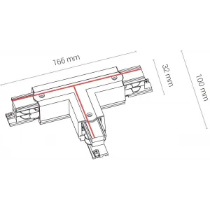 Елемент трекової системи Nowodvorski 8703 CTLS POWER T CONNECTOR RIGHT 2 WHITE (T-R2) CN